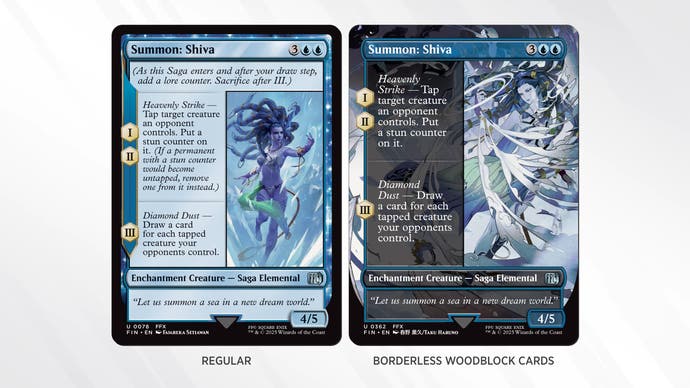 Magic: The Gathering Final Fantasy crossover cards showing Shiva the ice summon