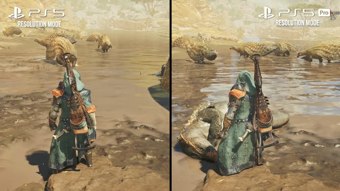 monster hunter wilds ps5 pro vs ps5 reflections