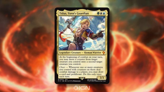 Magic: The Gathering Final Fantasy crossover card of FF10's Tidus