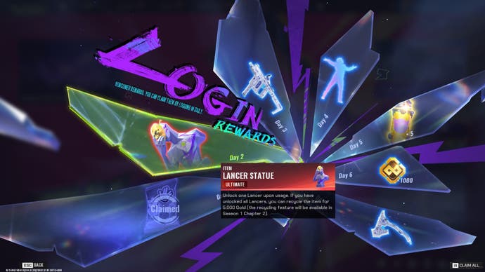 The log in screen for Fragpunk.