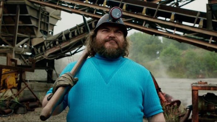 Jack Black as minor Steve in A Minecraft Movie