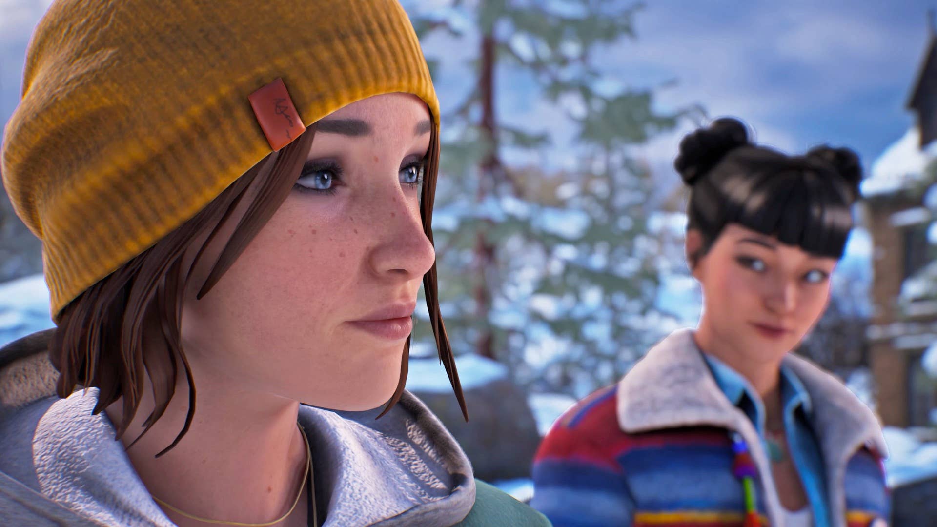 Max Caulfield outdoors in the snow in Life is Strange: Double Exposure.