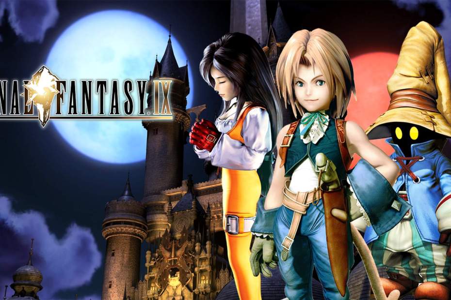 final fantasy 9 artwork showcasing main characters