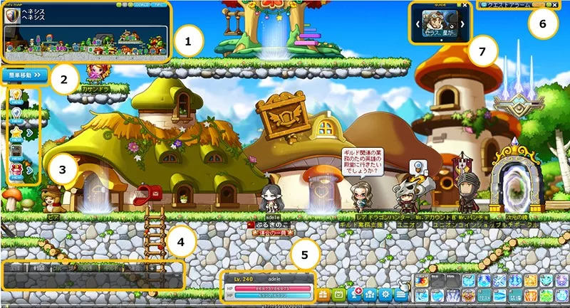 Explanation of screen layout