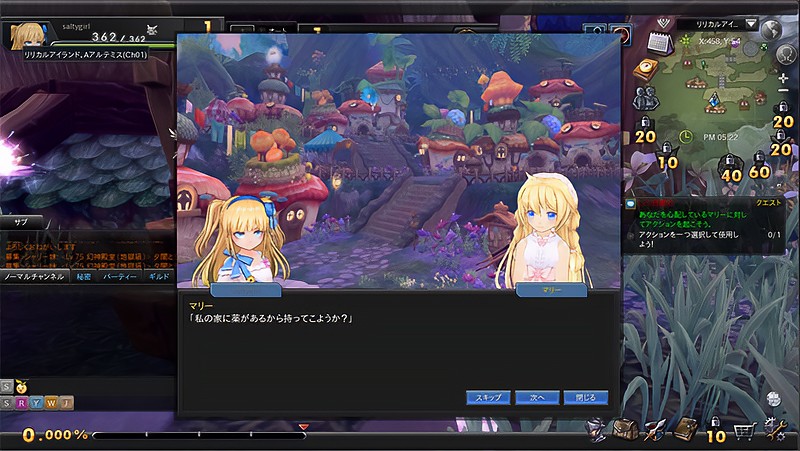 Conversation scene with NPC