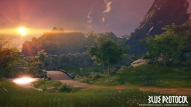 Scenery of the location where the sun sets