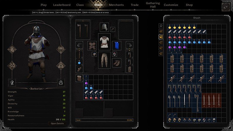 inventory screen