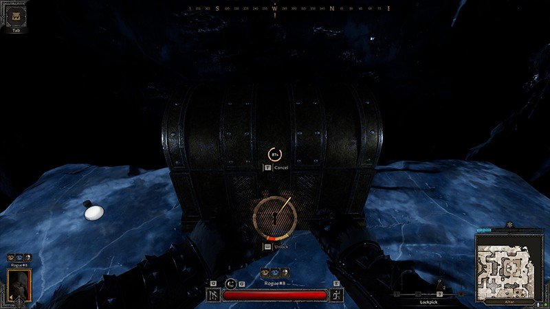 Scene of opening a treasure chest