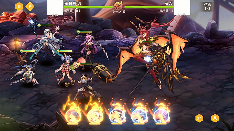 Battle scene from “Shoujo Wars: Fantasy Unification Battle”