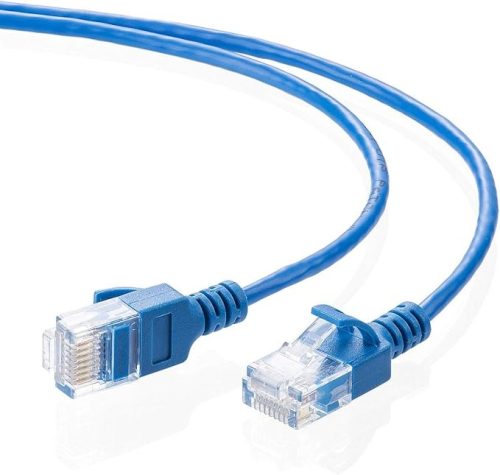 サンワダイレクト ツメ折れ防止CAT6A細径LANケーブル 500-LAN6ASL02BL